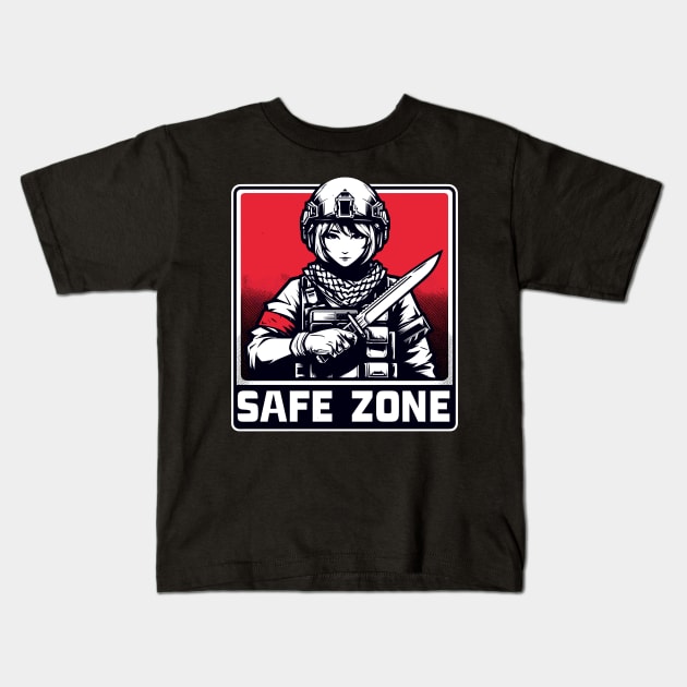Safe zone special forces club knifes lovers Kids T-Shirt by TomFrontierArt